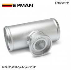 EPMAN 2" 2.25" 2.5" 2.75" 3" Aluminum Silver Frosted Turbo Blow Off Valve Flange 150mm Pipe Tube For HKS SQV EPBOV01FP